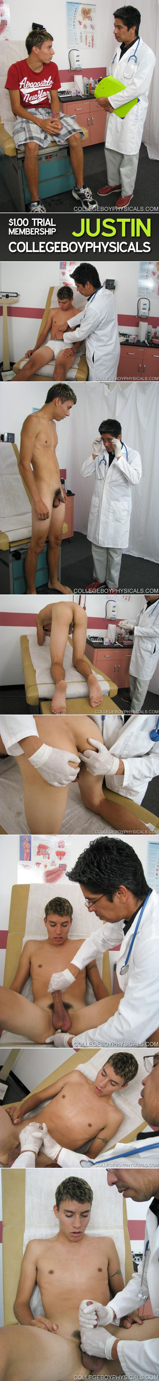 Gay doctor does a medical inspection on a straight boy